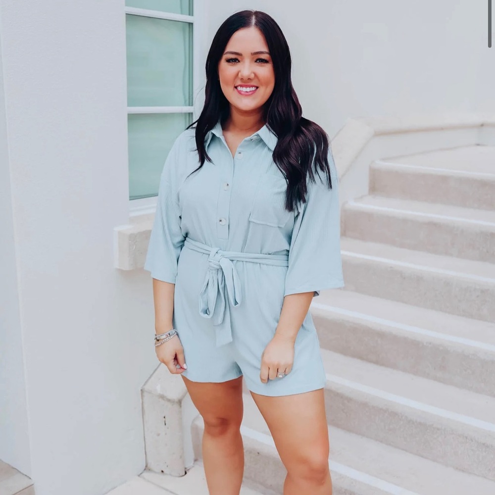 Tan/cream romper
